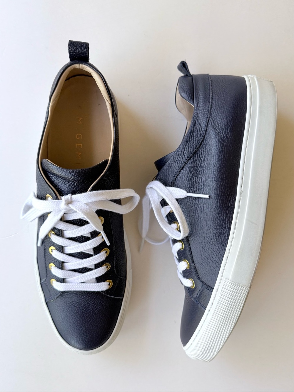 M. Gemi Palestra Sneaker in Navy Blue Leather Size 41